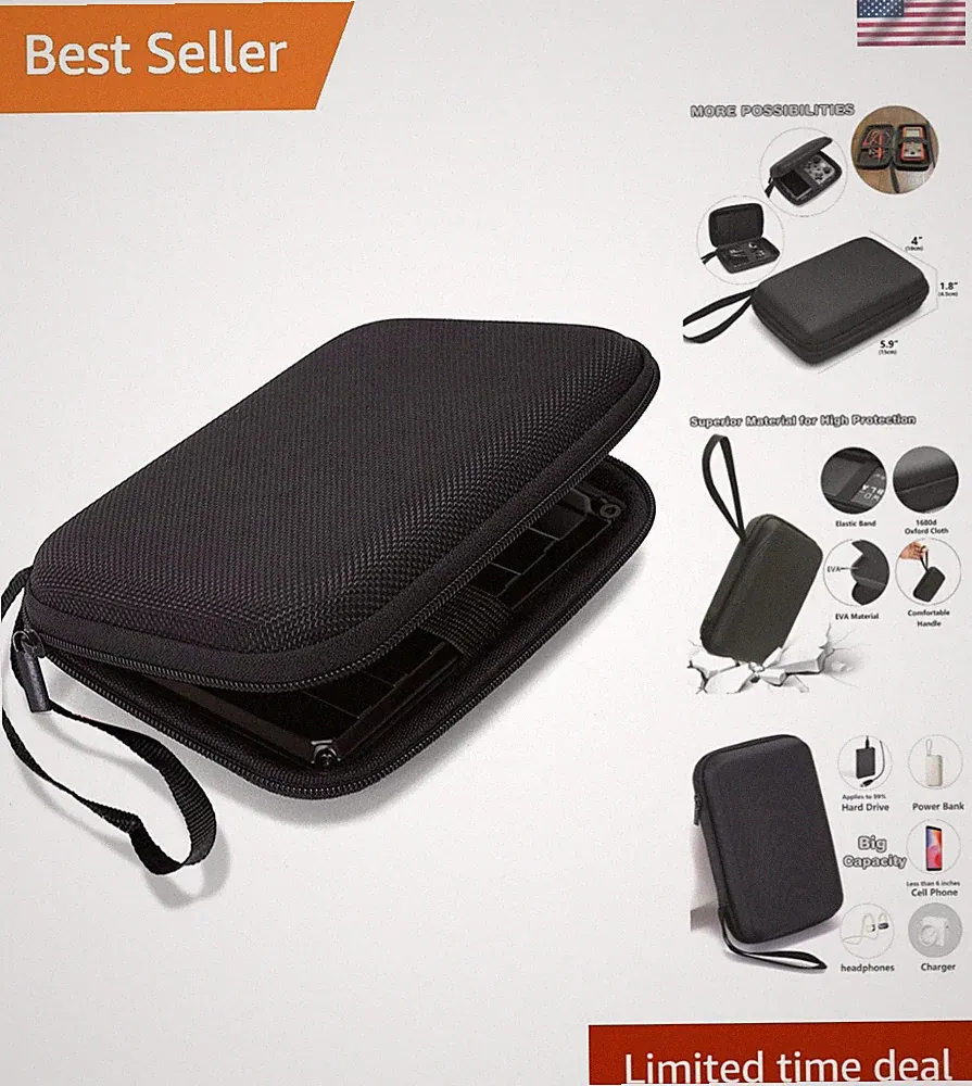 2.5-Inch Portable Hard Drive Case: Protects Against Shocks & Scratches