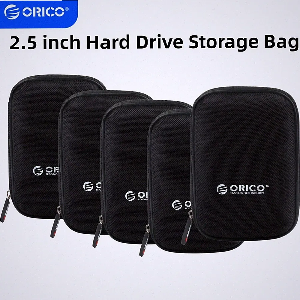 ORICO 5pcs Portable Hard Drive Case 2.5inch External Drive Storage Carry Bag